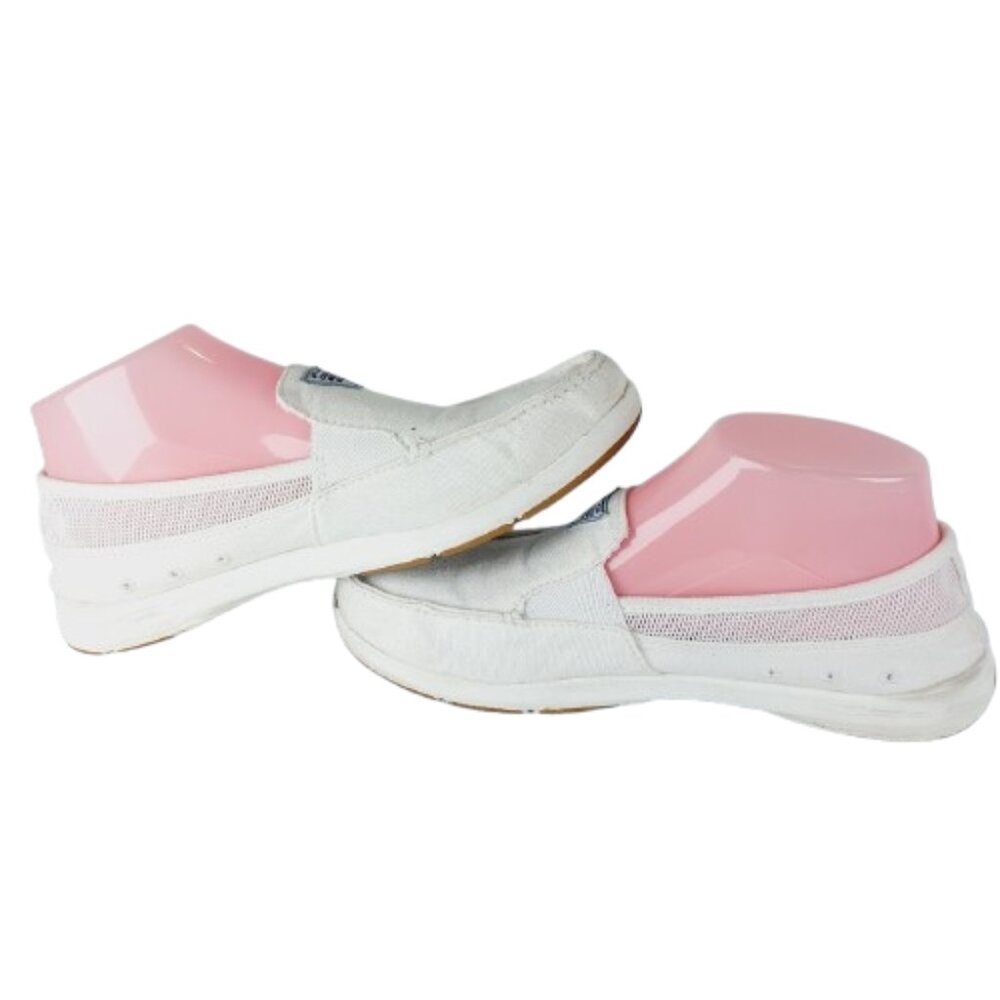 Columbia PFG Women's White Coastal Blue Delray II Slip-On Casual Fishing Shoes 7